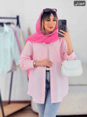 مانتو زنانه راه راه نخی
