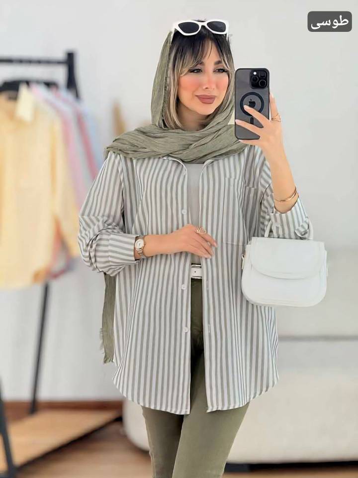 مانتو راه راه مهشید