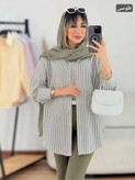 مانتو زنانه راه راه نخی